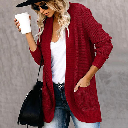 Winter knitted cardigan long sleeve for Women