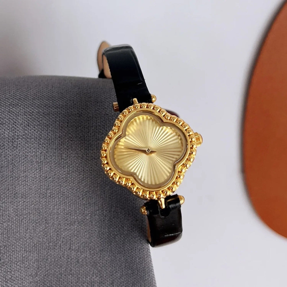 Amelia Petite Wristwatch | Beaded Bezel Sunray Dial Wristwatch