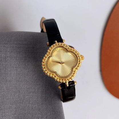 Amelia Petite Wristwatch | Beaded Bezel Sunray Dial Wristwatch