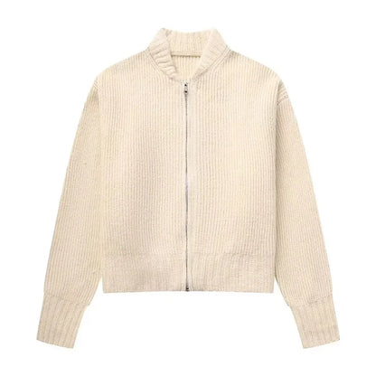 Women's fashionable knitted cardigan sweater