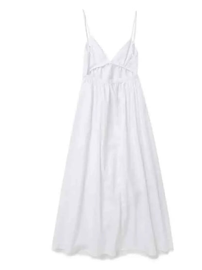 Women's Maxi Dress - Backless Spaghetti Strap - Flowy Loose Fit Elegant Wear