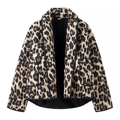 Women's  leopard print cool jacket