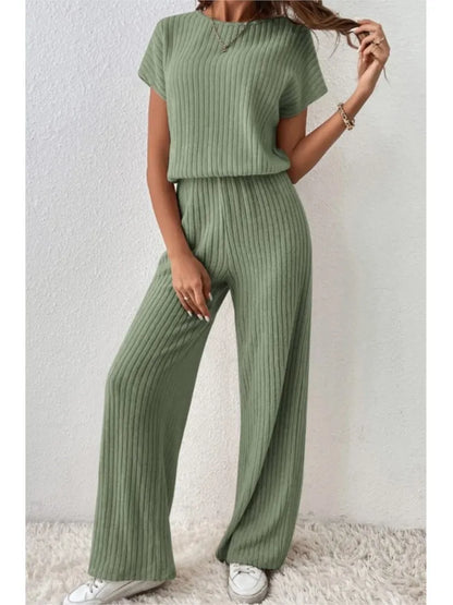 Women's casual bodysuit and high waist pants set
