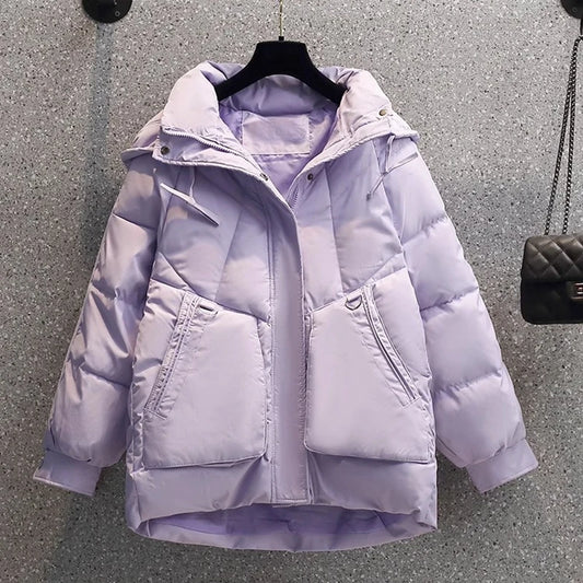 Oversized Quilted Warmth Puffer Jacket With Hood
