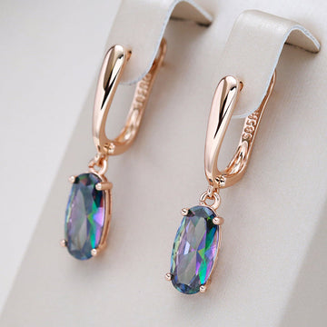 Radiant elegance blue crystal earrings