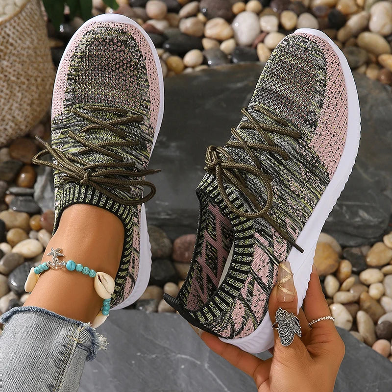 Breathable Cushioned Slip-On Knit Sneakers