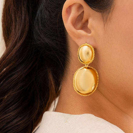 Gothic Piercing Detail Drop Earrings