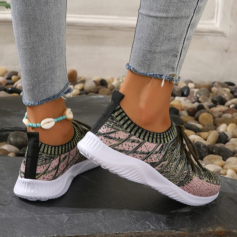 Breathable Cushioned Slip-On Knit Sneakers