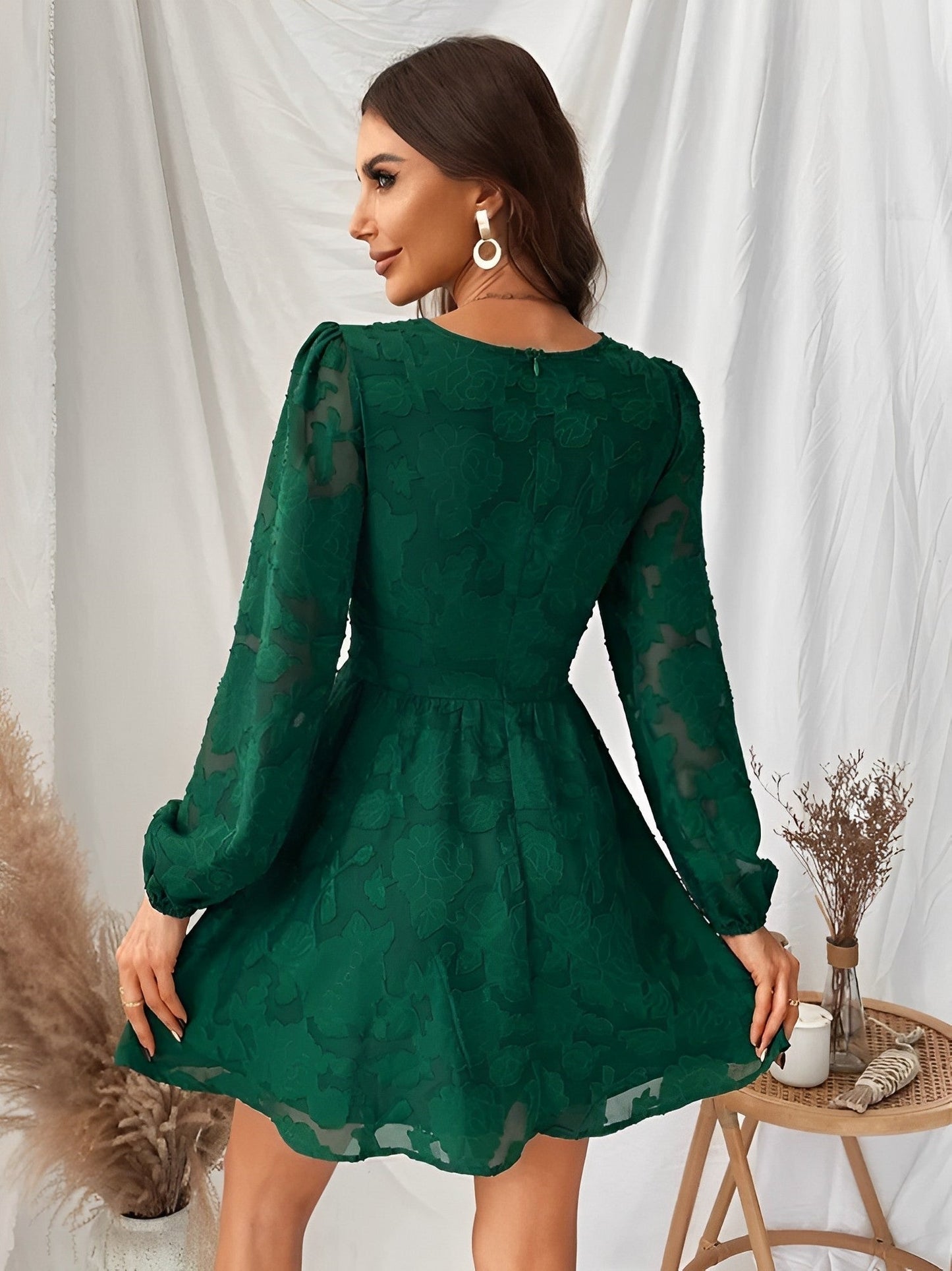 Women's V-neck mini dress