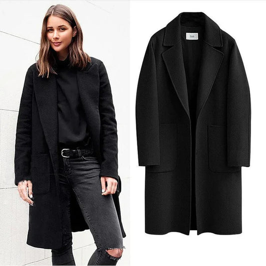 Cocoon-Shaped Wool Coat