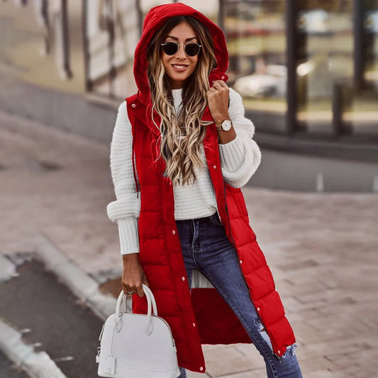 Lightweight Quilted Hooded Sleeveless Vest