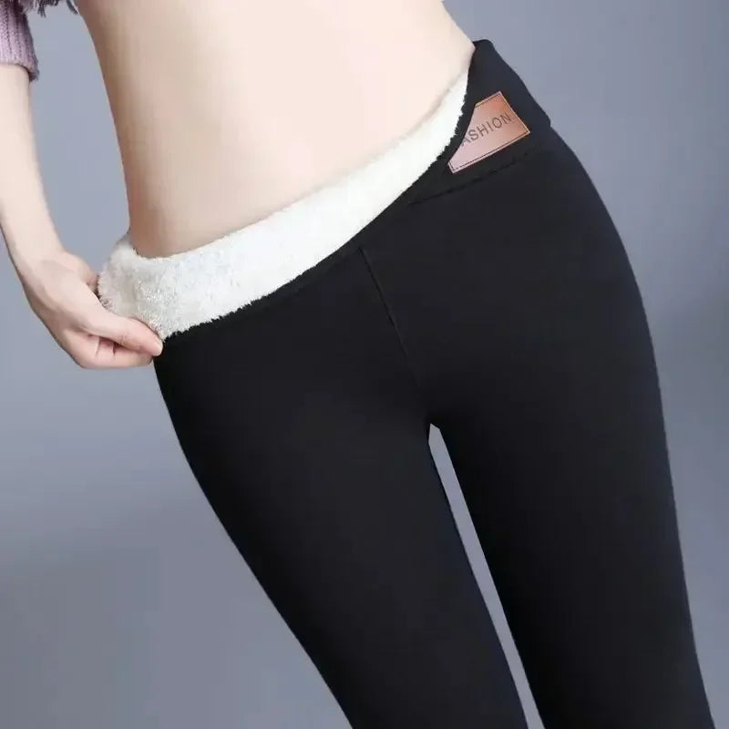 Fleece Lined High Waist Slim Fit Leggings 