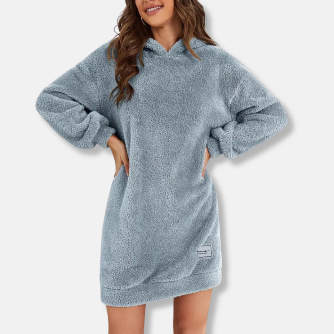 Fleece Oversized Fit Hoodie Dress 