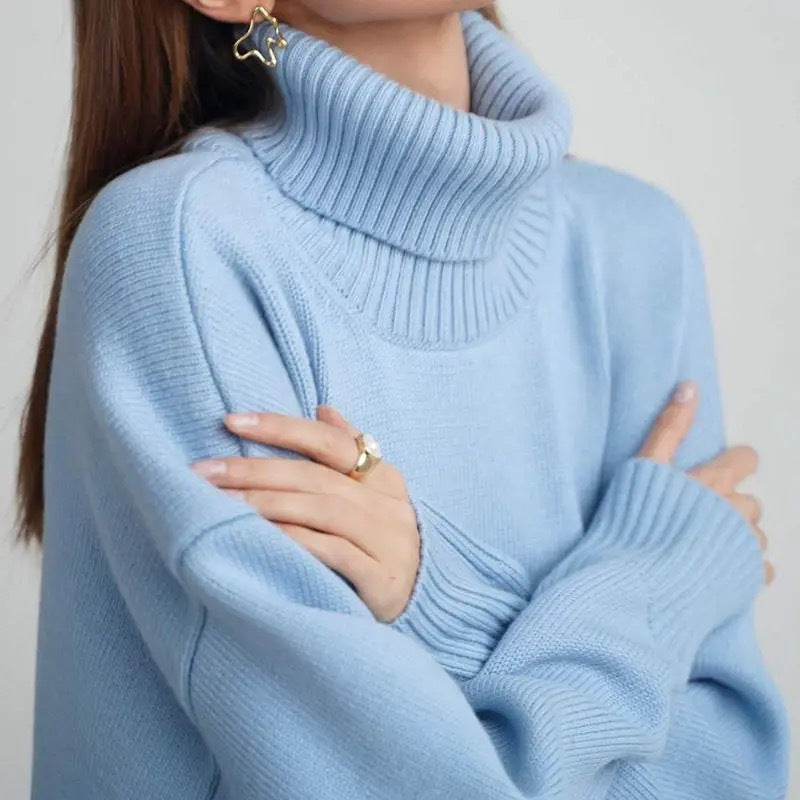 Women's japanese retro turtleneck sweater