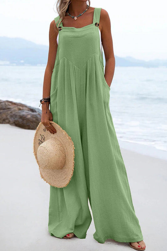 Relaxed Fit Sleeveless Wide-Leg Jumpsuit