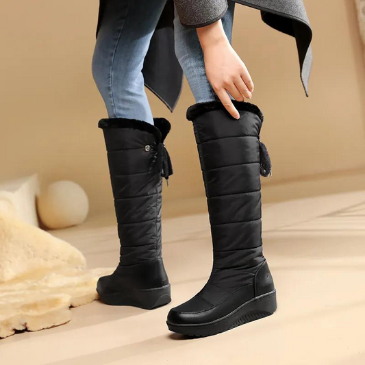 Warm Plush Lace-Up Winter Boots