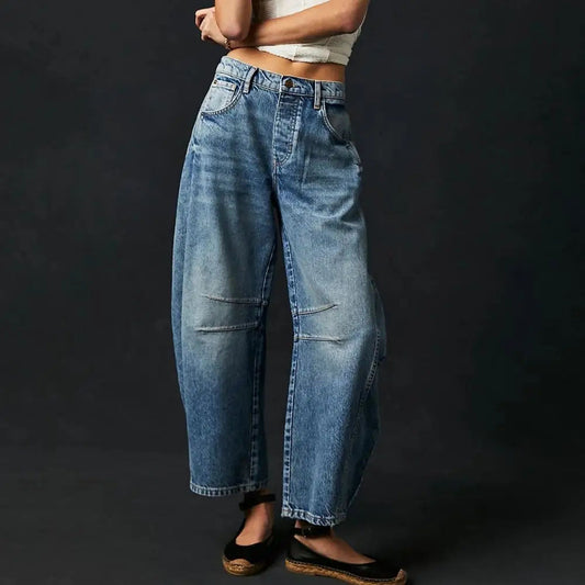 Loose Mid-Rise Retro Chic Jeans