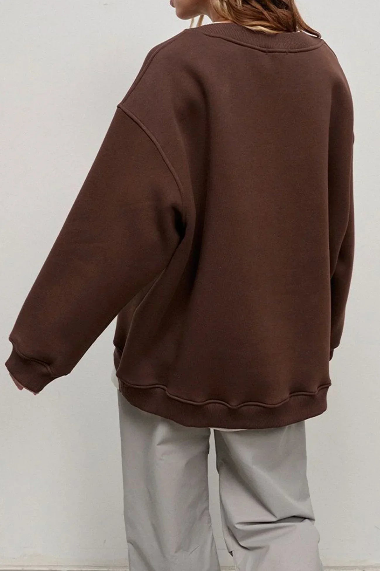 Women's crew neck oversized sweatshirt