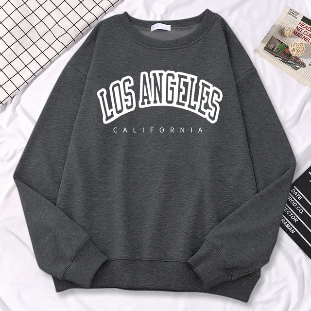 Women’s Oversized Sweatshirt – Cotton Blend – Graphic Print – Crew Neck – Ribbed Trim