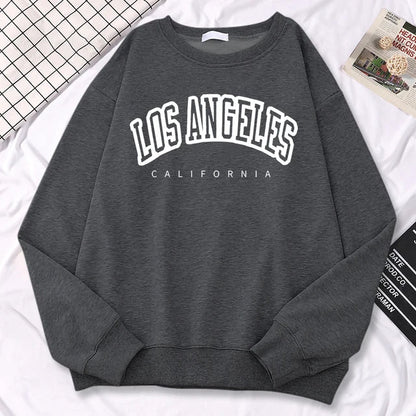 Women’s Oversized Sweatshirt – Cotton Blend – Graphic Print – Crew Neck – Ribbed Trim
