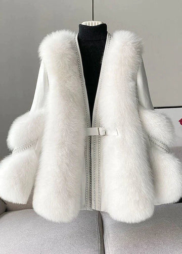 Women's autumn winter fauxafur mid-length coat