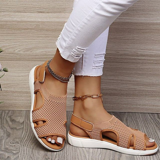 Breathable Knitted Mesh Cushioned Sandals