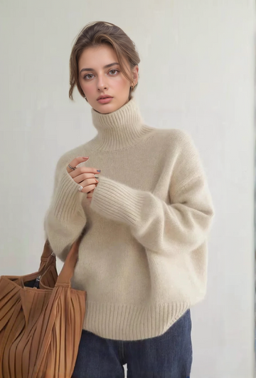 Cristina - women's winter loose turtleneck knit sweater