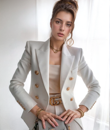 Women's elegant long sleeve blazer