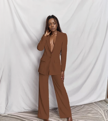 Women's urban elegant blazer two-piece set