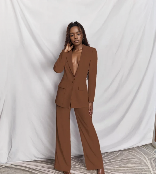 Elegant Blazer Two-Piece Set