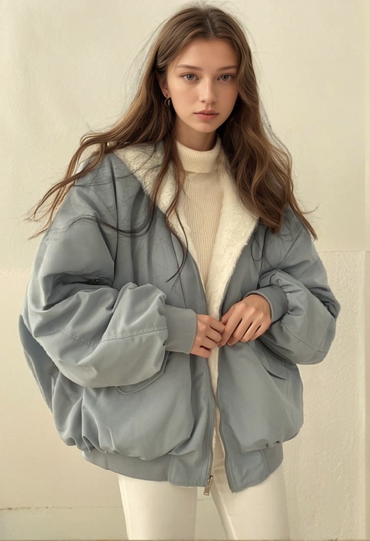 Sherpa-Lined Stylish Winter Jacket