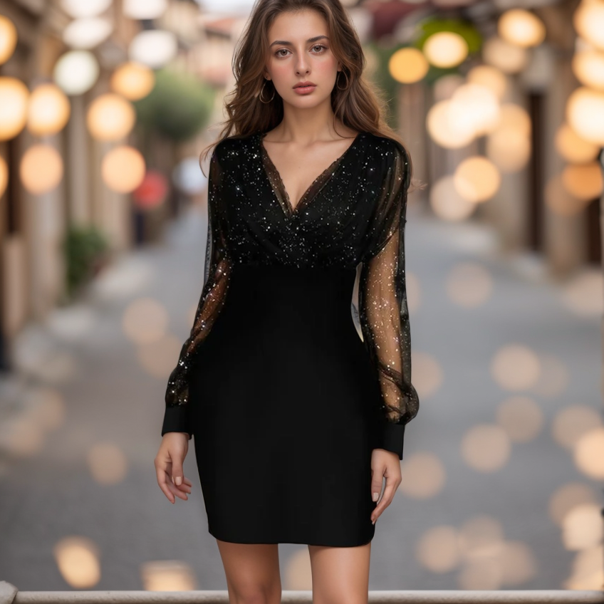 Luna - Elegant party dress with sequins for women