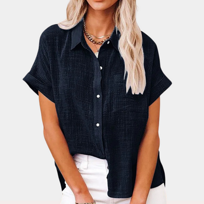Women's lightweight casual button-up shirt