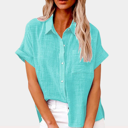 Women's lightweight casual button-up shirt
