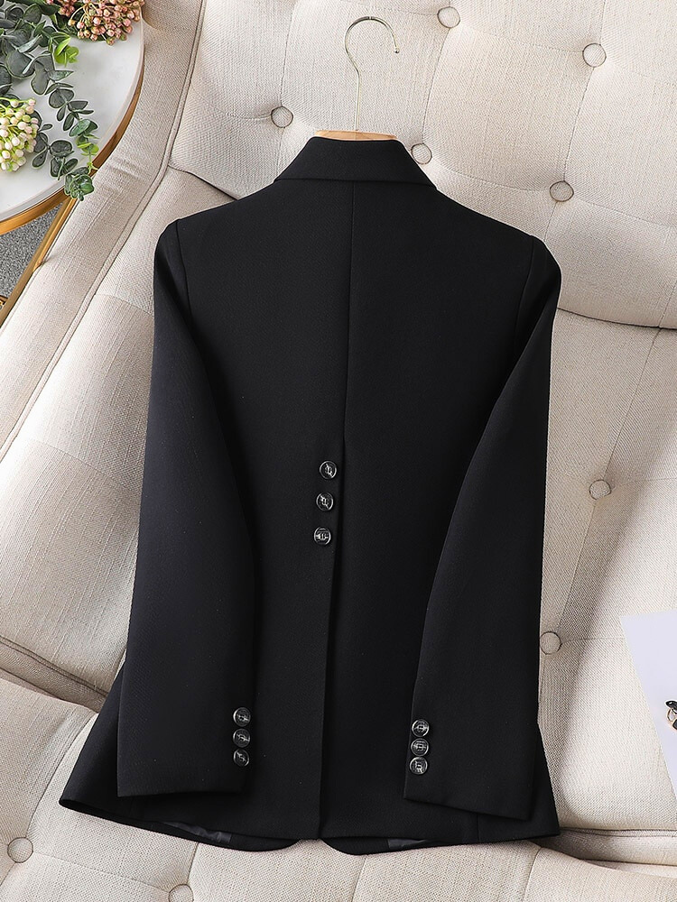 Women's Blazer - Tailored Fit - Single Button - Notch Lapel - Formal Wear