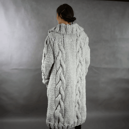 Women's warm long cardigan