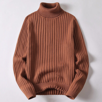 Unisex Turtleneck Sweater - Ribbed Knit - Long Sleeve - Warm & Comfortable Fit