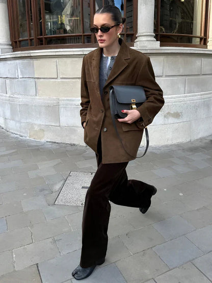 Women's suede blazer