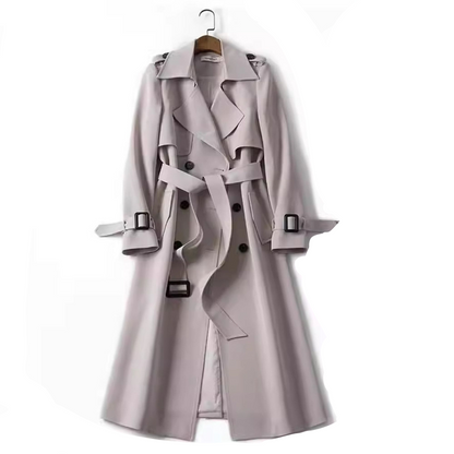 Women's windbreaker over-the-knee mid-length coat