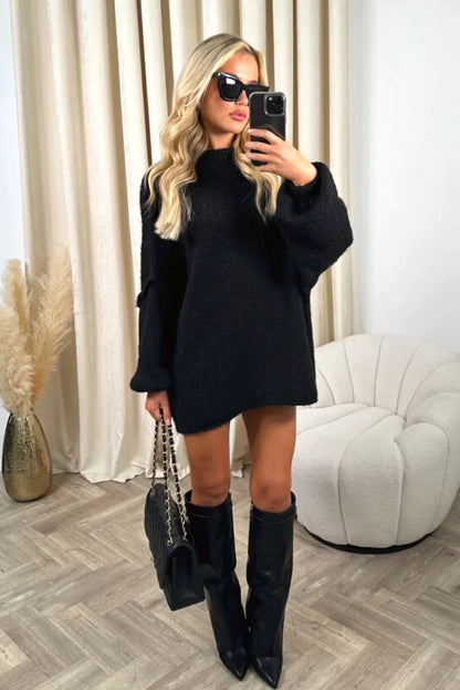 Women’s Knit Sweater - Chunky Textured Fabric - Oversized Fit - Long Sleeve Cozy Style