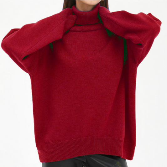 Loose Knitted Elegant Turtleneck Sweater