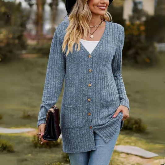 Long Sleeved V-Neck Cardigan