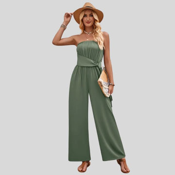 Olivia - Off-shoulder Jumpsuit With Tie Strap