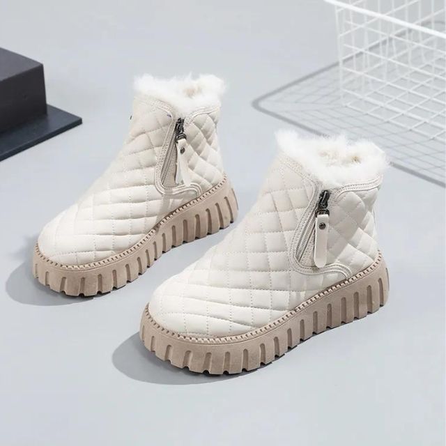 Women's quilted thick-soled warm winter boots