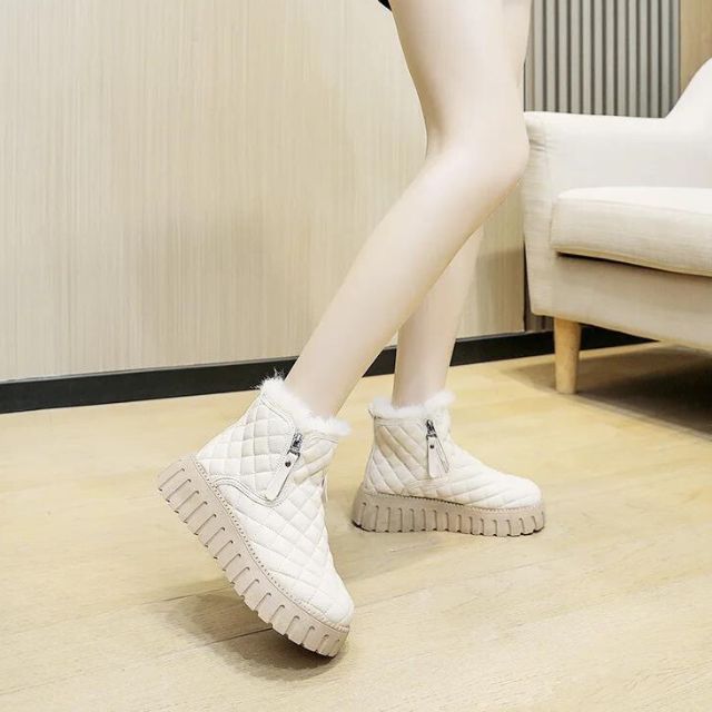 Women's quilted thick-soled warm winter boots