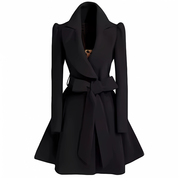 Slim Fit Belted Wool Feel Coat 