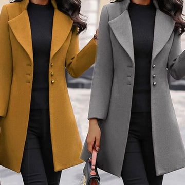 Women's elegant long sleeve coat