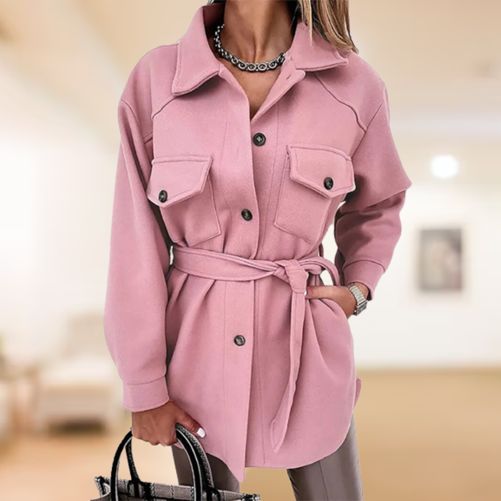 Women's autumn winter loose lapel single-breasted jacket