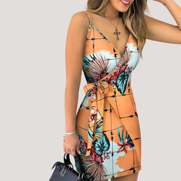 Tianna - tropical wrap dress