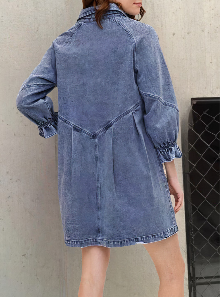 Relaxed Fit Classic Denim Shirt Dress